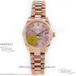 N9 Factory 904L Rolex Datejust 28mm President Women's Watch - Pink Face NH05 Automatic